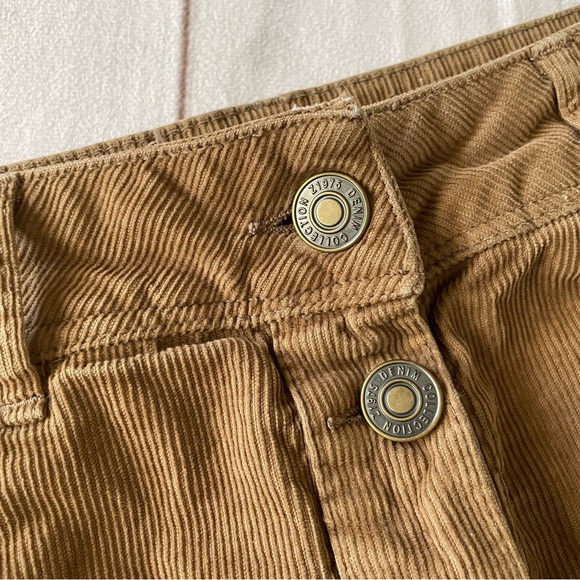 Zara Corduroy Skirt Women’s M Brown Button Front Academia Chocolate Western Boho - Picture 6 of 16